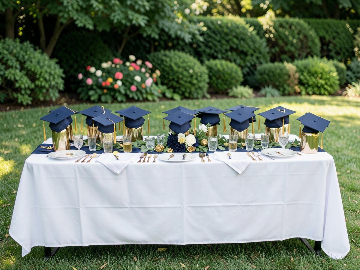 Graduations setup — equipment and décor only